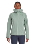 Montane Women's Phase Lite Waterproof Jacket (Pale Sage) model front