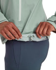 Montane Women's Phase Lite Waterproof Jacket (Pale Sage) tighten