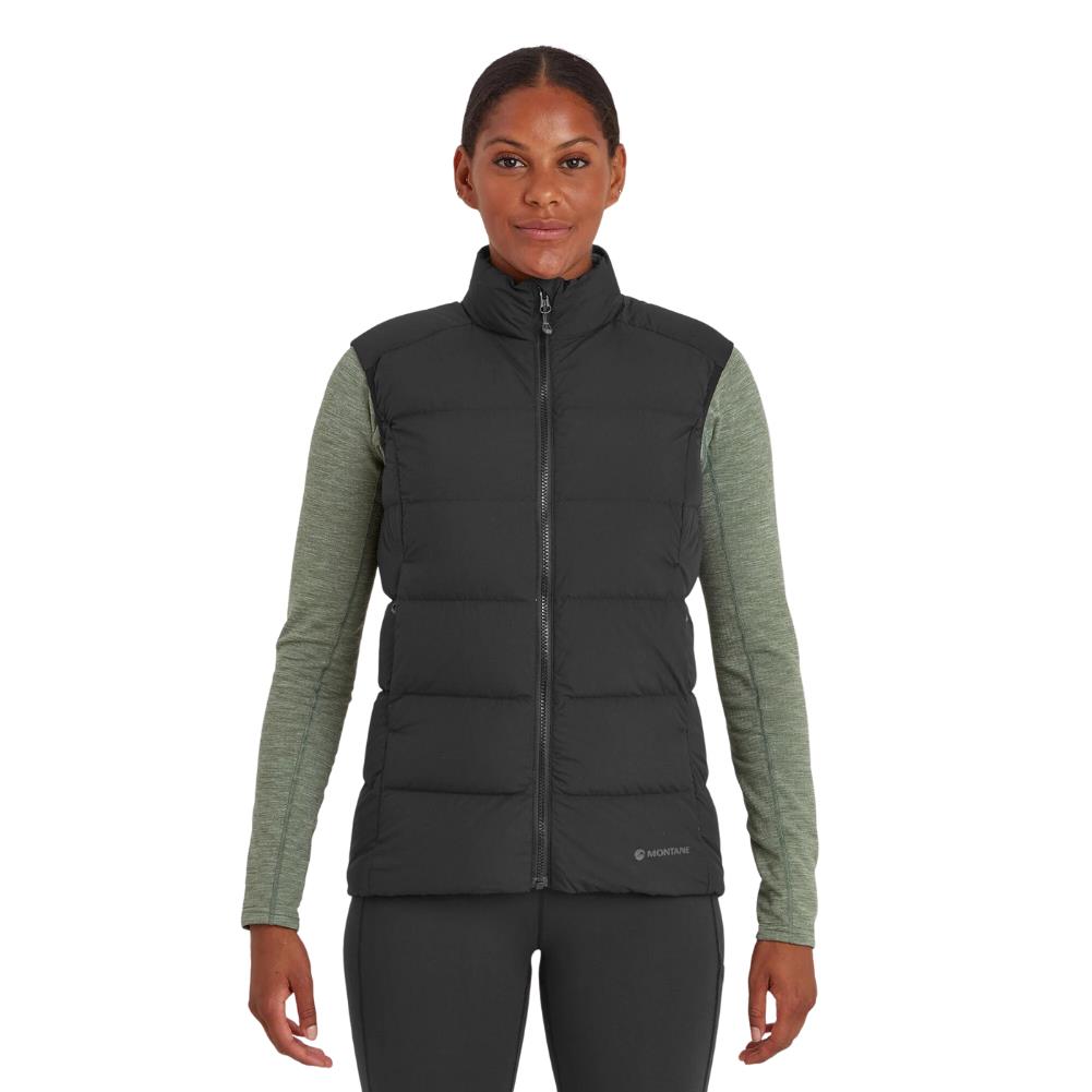 Montane Women's Tundra Down Gilet (Black) wearing model