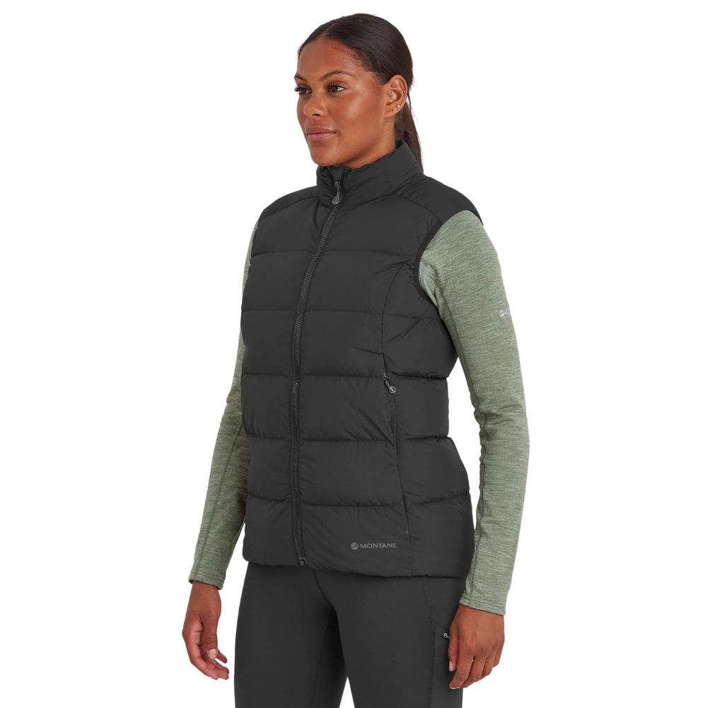 Montane Women's Tundra Down Gilet (Black) model angle