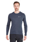 Montane Men's Dart Long Sleeve T-Shirt (Eclipse Blue) model