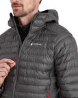 Montane Men's Icarus Lite Hooded Jacket (Slate) zipper