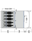 Outwell Sunhill 5 Air Tent - 5 Man Tent Measurements