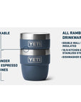 YETI Rambler 4 Oz Espresso Cups 2 Pack (Agave Teal) info