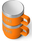 YETI Rambler 6 OZ Stackable Mug 2 Pack (King Crab) top angle