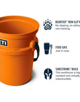 Yeti Loadout 5 Gallon Bucket (King Crab) non slip