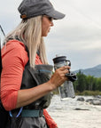 Yeti Yonder Tether 25oz (750ML) Water Bottle (Clear) women using it