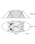 Wild Country Trisar 2D 2 Tent - Measurements