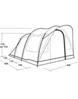 Outwell Sky 4 Tent - 4 Man Tunnel Tent diagram