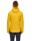 Rab Women's Downpour Light Waterproof Jacket (Sahara) model back