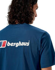 Berghaus Men's Organic Front & Back Logo Tee (Murky Marine) back
