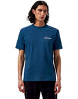 Berghaus Men's Organic Front & Back Logo Tee (Murky Marine) front