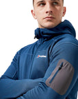 Berghaus Men's Pravitale Mountain 2.0 Hooded Jacket (Murky Marine/Hale Navy) crossed arm