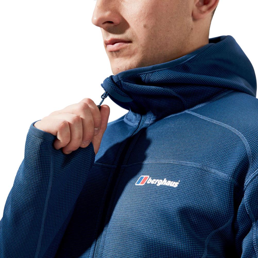 Berghaus Men's Pravitale Mountain 2.0 Hooded Jacket (Murky Marine/Hale Navy) zipper