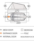 Vango Soul 200 Tent - 2 Man Tent (Deep Blue)