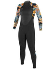 O'Neill Women Epic 4/3mm Back Zip Full Wetsuit (Black/Demiflora)