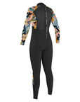 O'Neill Women Epic 4/3mm Back Zip Full Wetsuit (Black/Demiflora)