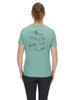 Rab Women's Tuku Ridge Tee (Glacier Blue) model back