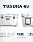 Yeti Tundra 45 Cool Box (Key Lime) measurements