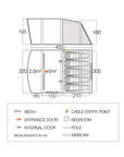 Vango Harris Air 500 Tent - Size