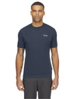 Rab Men's Crimp Elevation Tee (Tempest Blue) model front