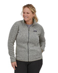 Patagonia Women's Better Sweater Fleece Jacket (Birch White) othe rmodel smiling