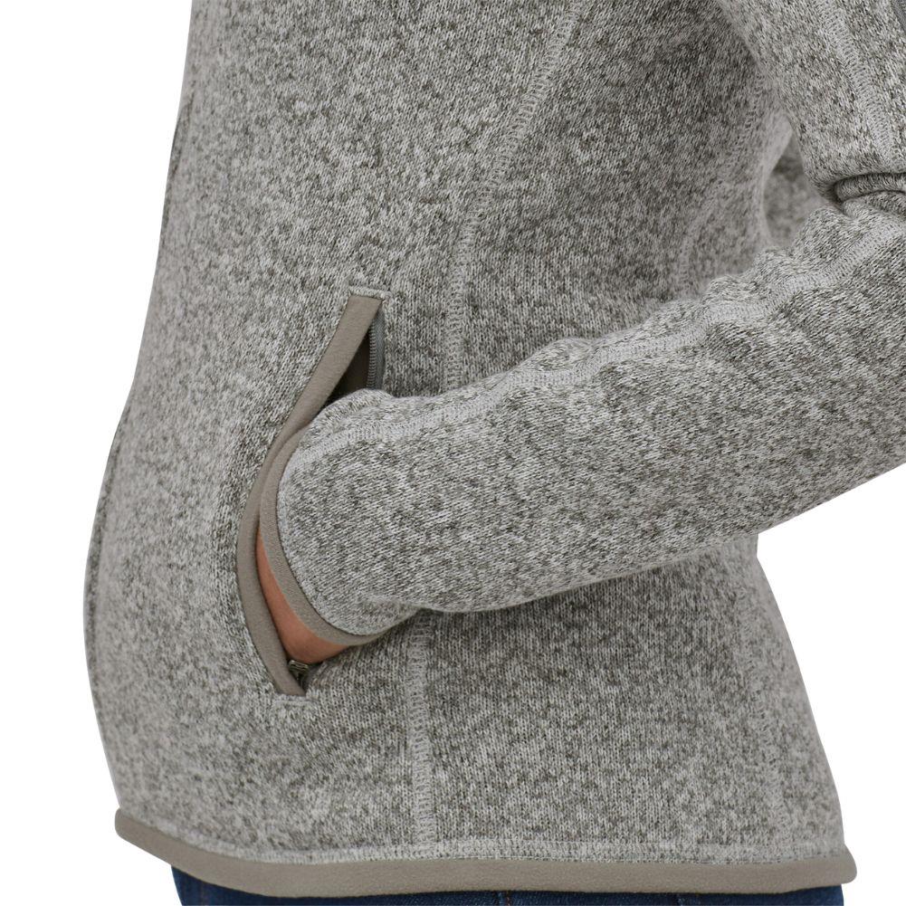 Patagonia Women's Better Sweater Fleece Jacket (Birch White) hand in pocket
