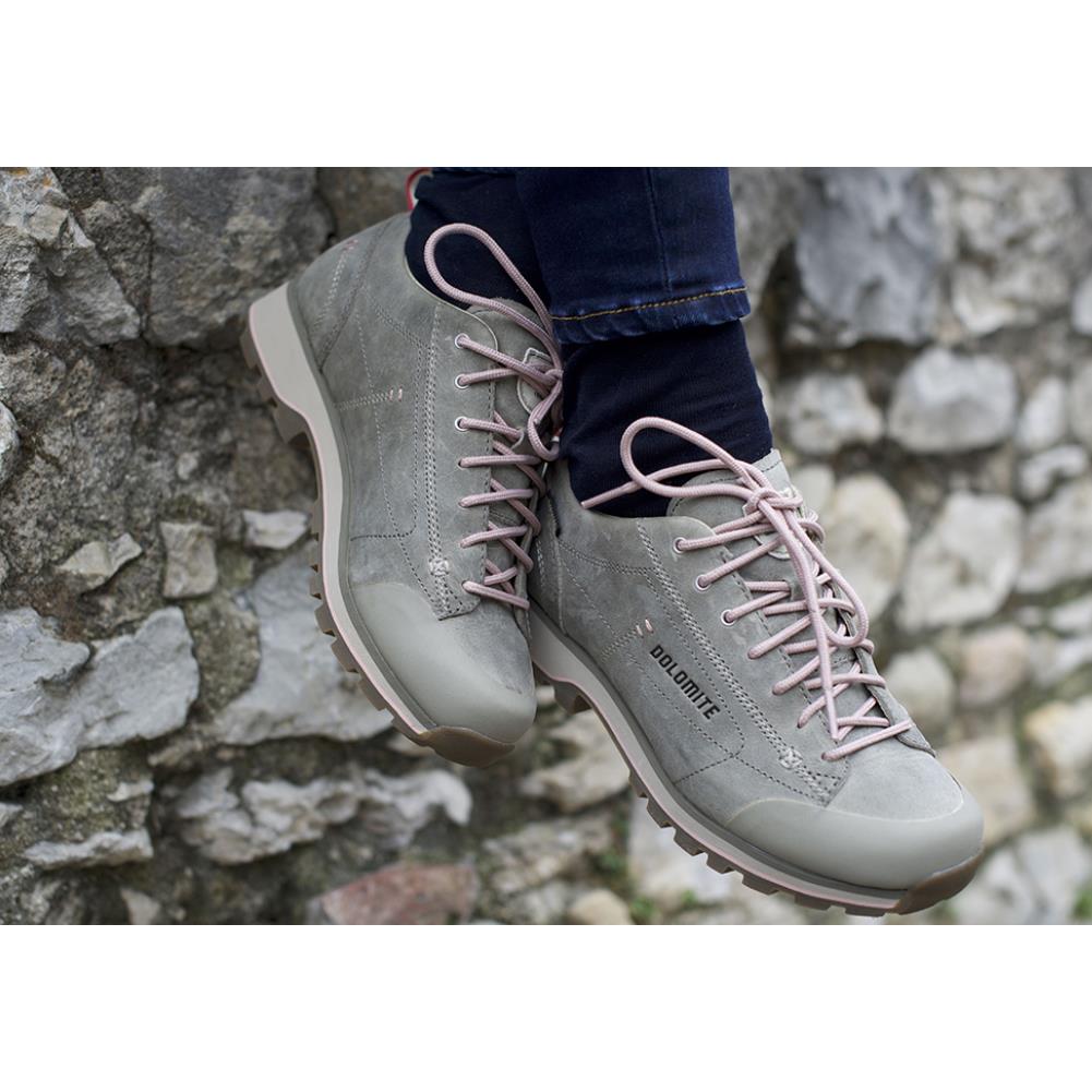 Dolomite Women's 54 Low Fg Gore-tex Shoe (Aluminium Grey) stone wall