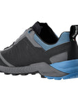 Dolomite Men's Crodarossa Tech Gore-Tex Shoe (Anthracite Grey/Blue) back angle