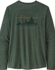 Patagonia Men's Long-Sleeved Capilene Cool Daily Graphic Shirt (73 Skyline/Pinyon Green X-Dye) main
