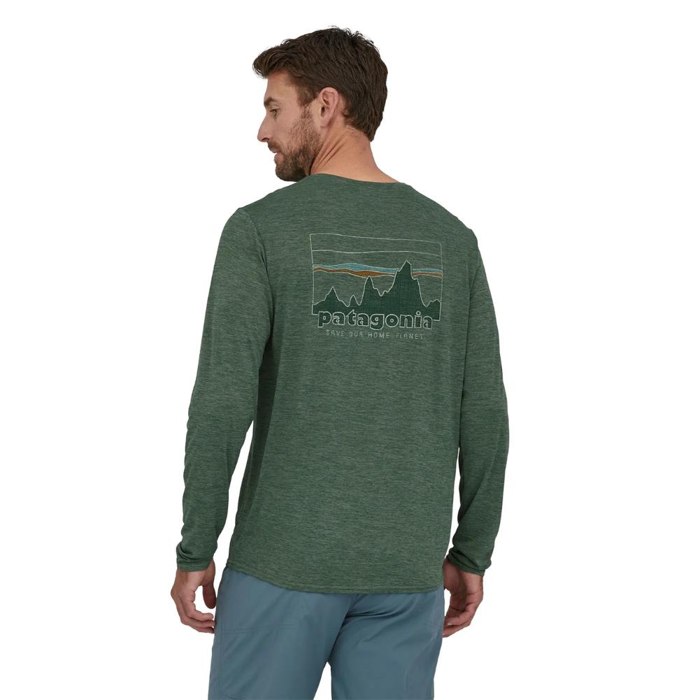 Patagonia Men s Long Sleeved Capilene Cool Daily Graphic Shirt 73 Skyline Pinyon Green X Dye