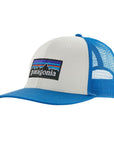 Patagonia P-6 Logo Trucker Hat (White/Vessel Blue)