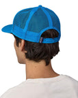 Patagonia P-6 Logo Trucker Hat (White/Vessel Blue)