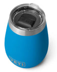 Yeti Rambler 10 OZ Wine Tumbler (Big Wave Blue) top angle