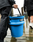 Yeti Loadout 5 Gallon Bucket (Big Wave Blue) being used