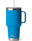 Yeti Rambler 35 OZ (994 ML) Straw Mug (Big Wave Blue)