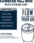 Yeti Rambler 35 OZ (994 ML) Straw Mug (Big Wave Blue) info