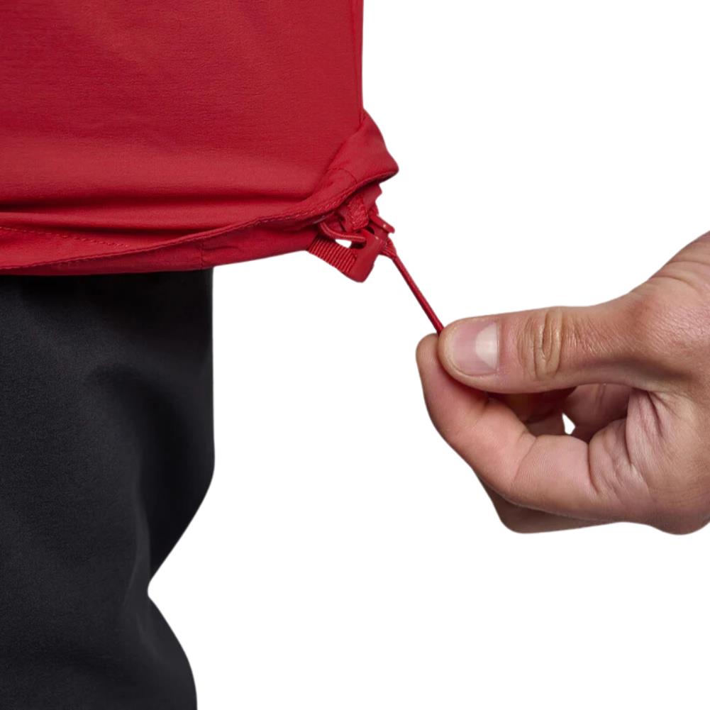Montane Men's Featherlite Packable Hooded Windproof Jacket (Acer Red) pulley