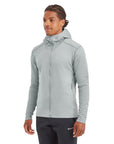 Montane Men's Fury Lite Hooded Fleece Jacket (Pebble Blue) angle