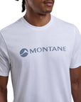 Montane Men's Mono Logo T-Shirt (White) close up