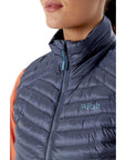 Rab Womens Cirrus Flex 2.0 Insulated Vest (Steel) model zipper