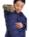 Rab Women's Deep Cover Down Parka (Patriot Blue) Logo