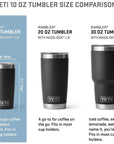 Yeti Rambler 10 OZ Tumbler (Black) sizes