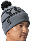 Yeti Logo Retro Knit Beanie (Grey/Black) model