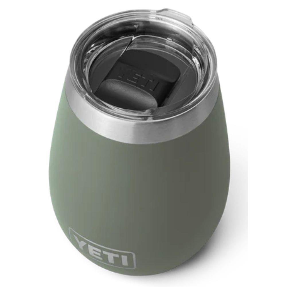 Yeti Rambler 10 OZ Wine Tumbler (Camp Green) top angle