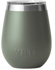 Yeti Rambler 10 OZ Wine Tumbler (Camp Green) back view