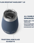 Yeti Rambler 10 OZ Wine Tumbler (Camp Green) info
