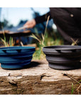 Lifeventures Ellipse Collapsible Bowls (Navy) outint he wild