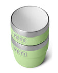 YETI Rambler 4 Oz Espresso Cups 2 Pack (Key Lime) stacklable top