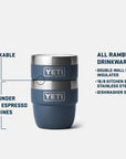 YETI Rambler 4 Oz Espresso Cups 2 Pack (Key Lime) info